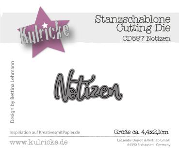 Kulricke Stanzschablone "Notizen" Craft Die 