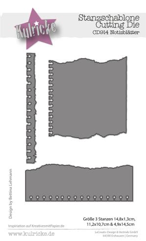 Kulricke Stanzschablone "Notizblätter" Craft Die 