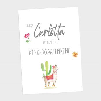 Kita-Kind-Poster "Lama" | Einschulung | Meilensteintafel | Geschenk 1. Geburtstag | Personalisiertes Geschenk