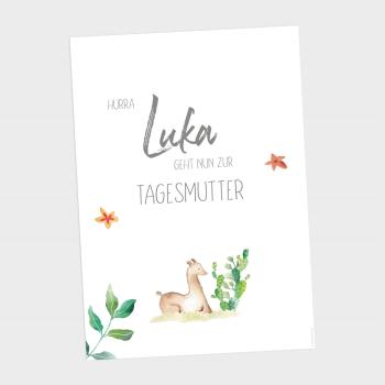 Tagesmutter-Kind "Lama" | Einschulung | Meilensteintafel | Geschenk 1. Geburtstag | Personalisiertes Geschenk