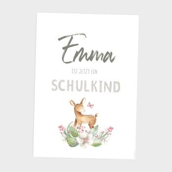 Schulkind-Poster "Waldtiere" | Einschulung | Meilensteintafel | Geschenk 1. Geburtstag | Personalisiertes Geschenk