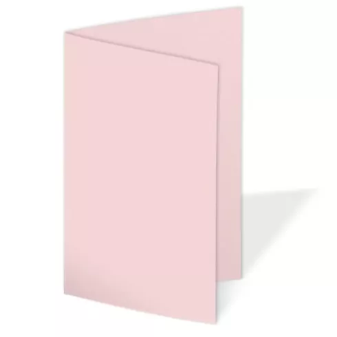 Faltkarte 240g/m² DIN A7 in babypink