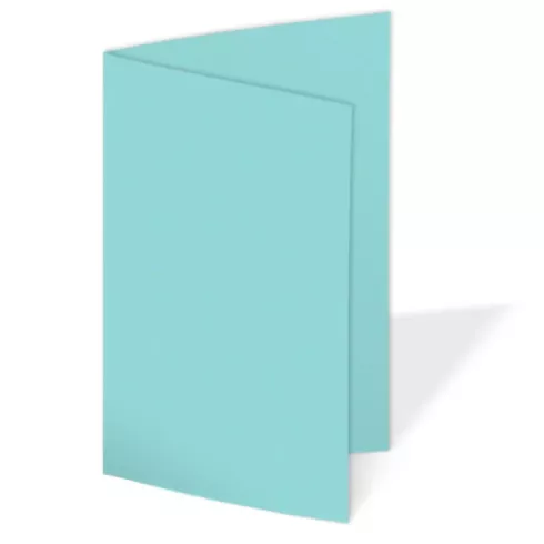 Doppelkarte - Faltkarte 300g/m² DIN A6 in eisblau