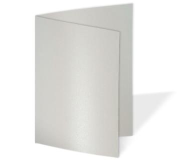 Doppelkarte - Faltkarte 300g/m² DIN B6 in metallic-champagner