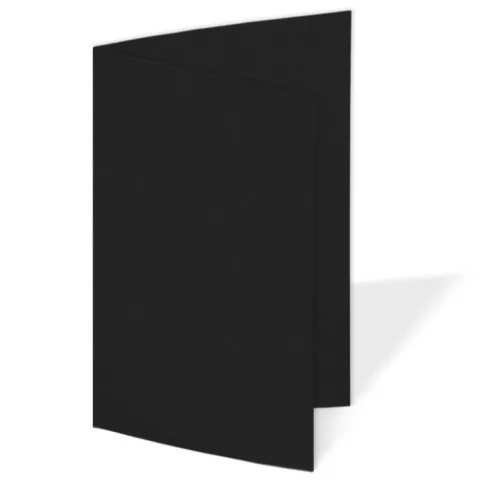 Doppelkarte - Faltkarte 240g/m² DIN B6 in schwarz