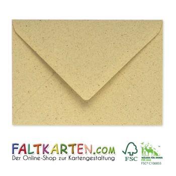 Briefumschläge - Briefhüllen in graspapier, DIN A5 120g/m² oF, Nassklebung