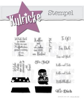 Kulricke Stempelset "Kaffee To Go" Clear Stamp Motiv-Stempel