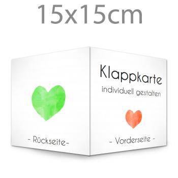 Klappkarte Quadratisch 15x15 Außenseite