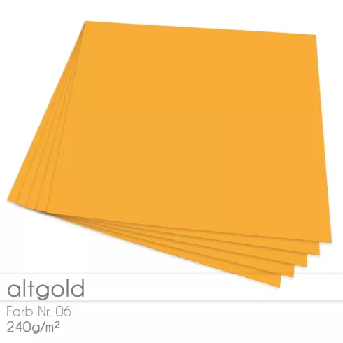 Cardstock "Premium" 12"x12"  240g/m² (30,5 x 30,5cm) in altgold