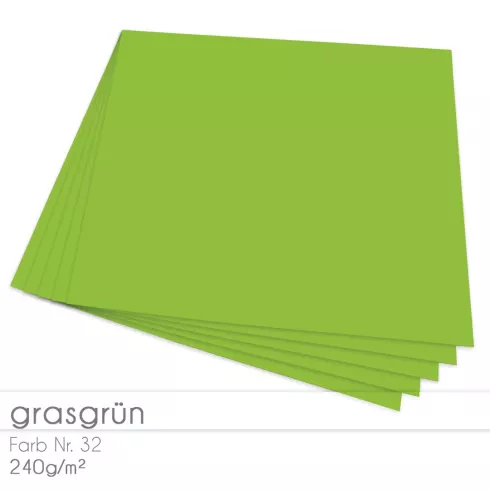 Cardstock "Premium" 12"x12"  240g/m² (30,5 x 30,5cm) in grasgrün