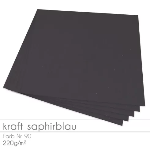 Cardstock "Recycling" 12"x12"  220g/m² (30,5 x 30,5cm) in kraft saphirblau