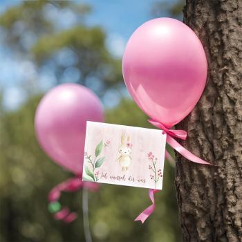 Luftballonkarten "Hase" | Ballonkarte | Taufe | Geburtstag | Hochzeit | Geschenkidee