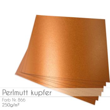 Cardstock "Metallic" 12"x12"  250g/m² (30,5 x 30,5cm) in perlmutt kupfer