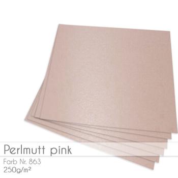 Cardstock "Metallic" 12"x12"  250g/m² (30,5 x 30,5cm) in perlmutt pink