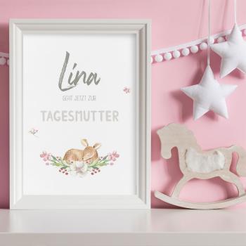 Tagesmutter-Kind "Waldtiere" | Einschulung | Meilensteintafel | Geschenk 1. Geburtstag | Personalisiertes Geschenk