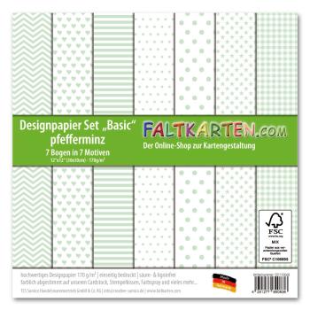 Designpapier pfefferminz