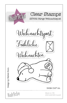 Kulricke Stempelset "Bärige Weihnachtspost" Clear Stamp Motiv-Stempel