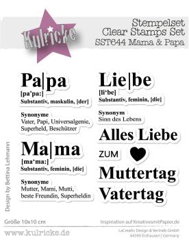 Kulricke Stempel "Mama & Papa" Clear Stamp