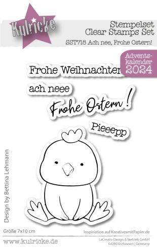 Kulricke Stempelset "Ach nee, Frohe Ostern!" Clear Stamp