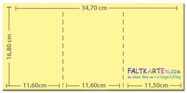 Trippelkarte - Leporello 240g/m² DIN B6 3-Fach in dunkelgrün