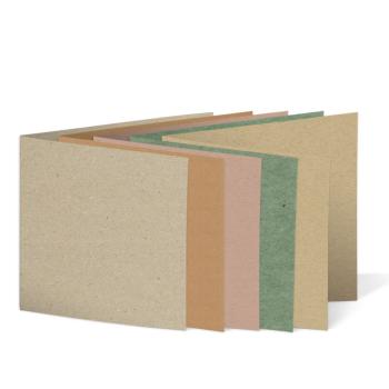 Sortiment "Krafttöne" 25x Faltkarten in 5 Farben Format 15x15cm - farbig sortiert