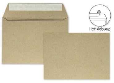 Briefumschlag DIN B6 100g/m² oF Haftklebung in kraft grau