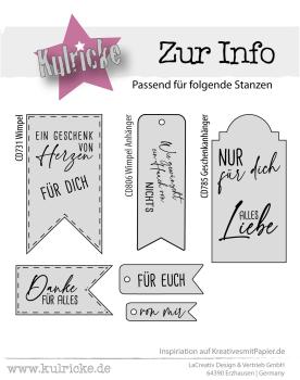 Kulricke Stempelset "Wünsche" Clear Stamp