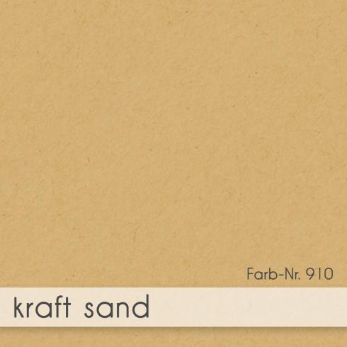 Passepartoutkarte mit rechteckigem Ausschnitt und Briefumschlag, DIN C6 in kraft sand