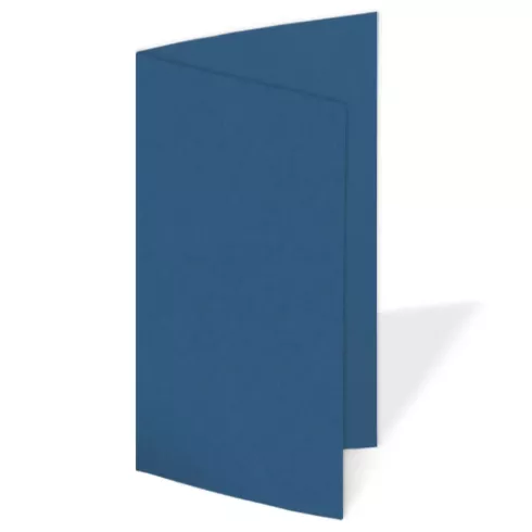 Faltkarte DIN Lang  250g/m²  in kobaltblau
