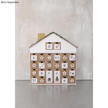 Rayher Pappmache - Adventskalender Haus - 36x6,5x40cm