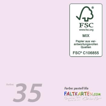 Briefumschläge C6 + Faltkarte 10x15 cm in lila, 0,65 €