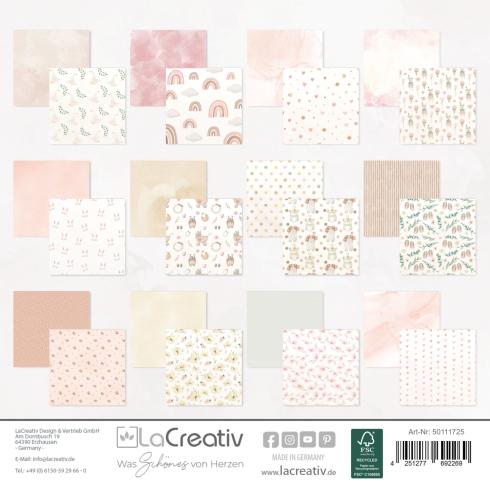 LaCreativ - Designpapier "Boho-Babyzauber" Paper Pack 6x6" - 24 Bogen