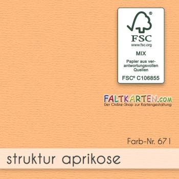 Karte - Einlegekarte DIN A6 210g/m² in struktur aprikose
