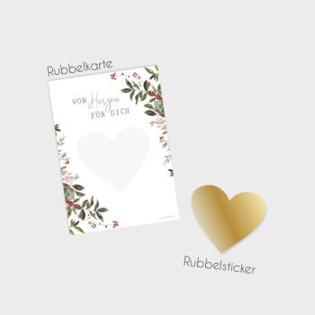 Rubbelkarten-Bundle DIN A6 "Winterberries" | Rubbellose | Postkarten | Gutscheine | Glückslos