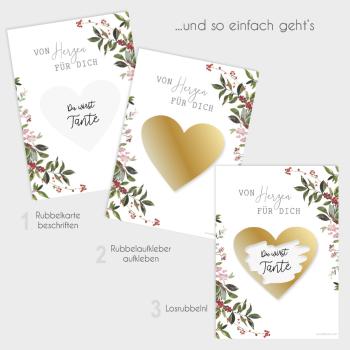 Rubbelkarten-Bundle DIN A6 "Winterberries" | Rubbellose | Postkarten | Gutscheine | Glückslos