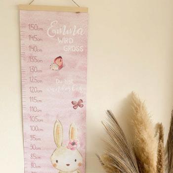 Messleiste "Hase" | Messlatte | Geschenkidee | Personalisiertes Geschenk | Kinderzimmerdeko