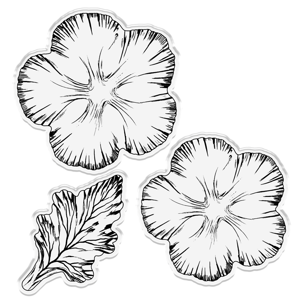 Gemini Decoupage Flower Stamp and Die - Fragrant Sweet Pea