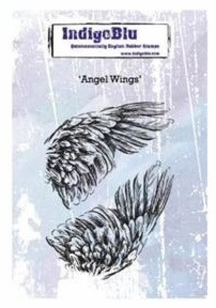 IndigoBlu "Angel Wings" A6 Rubber Stamp