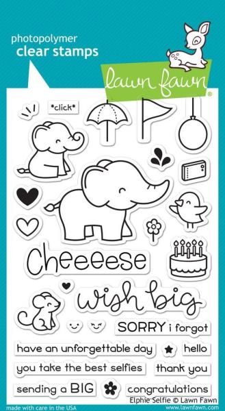 Lawn Fawn Stempelset "Elphie Selfie" Clear Stamp