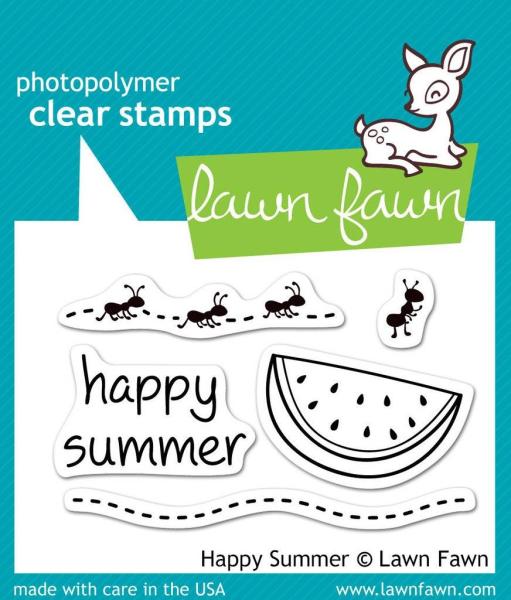 Lawn Fawn Stempelset "Happy Summer" Clear Stamp