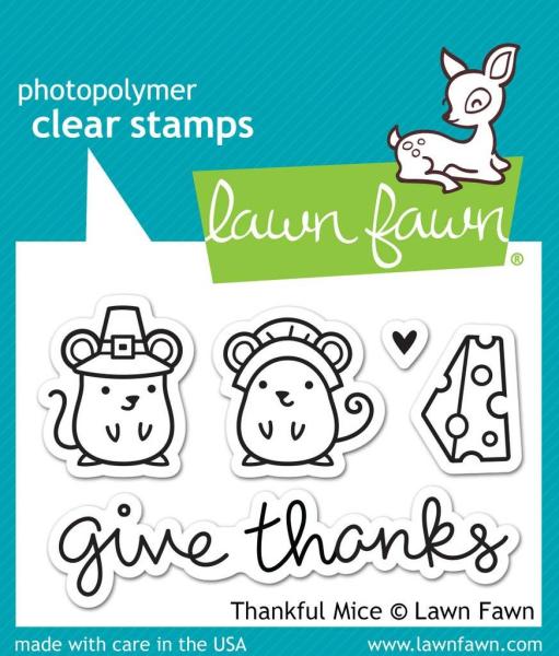 Lawn Fawn Stempelset "Thankful Mice" Clear Stamp