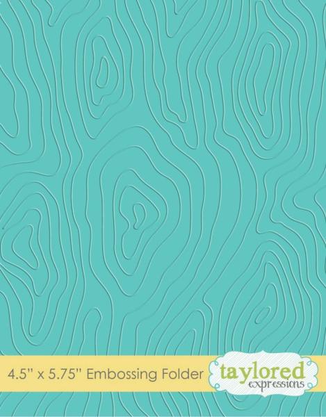 Taylored Expressions Embossing Folder "Woodgrain"