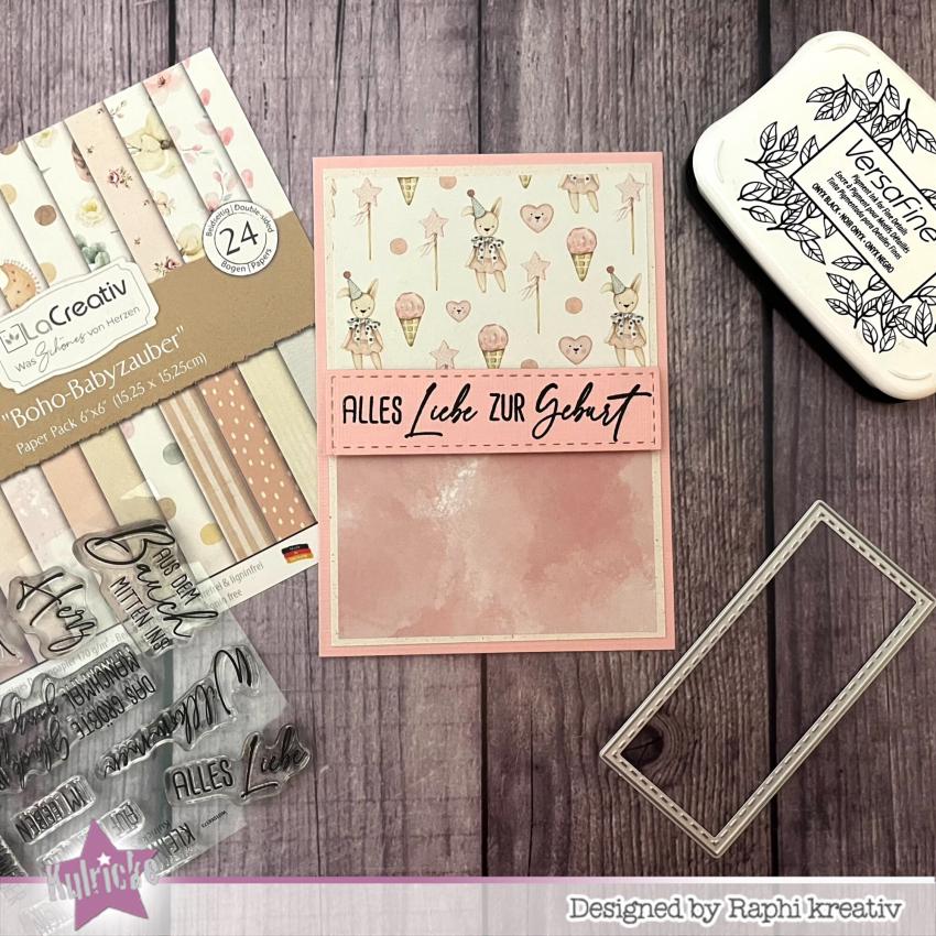 LaCreativ - Designpapier "Boho-Babyzauber" Paper Pack 6x6" - 24 Bogen