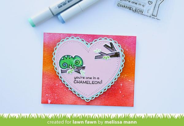 Lawn Fawn Craft Die - Outside In Stitched Heart Stackables