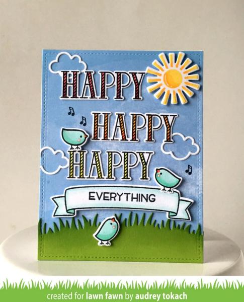 Lawn Fawn Stempelset "Happy Happy Happy" Clear Stamp