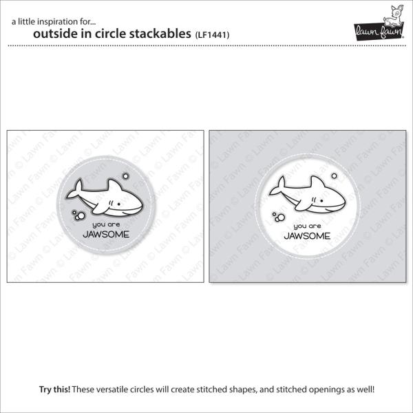 Lawn Fawn Craft Die - Outside In Stitched Circle Stackables