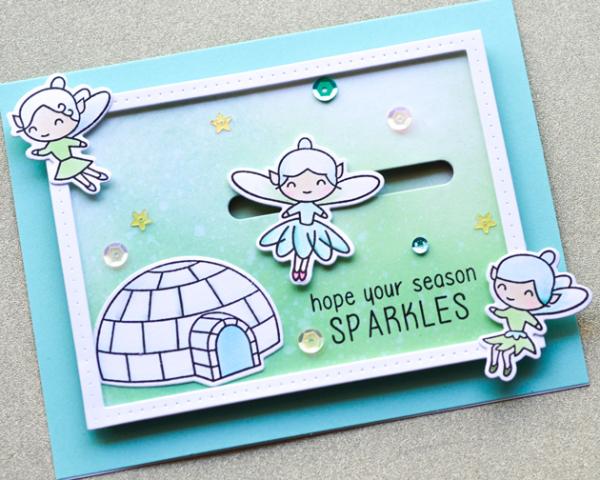 Poppystamp Stempelset "Wintertime Fairies" Clear Stamp