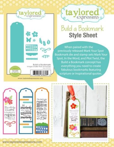 Taylored Expressions Craft Die "Build a Bookmark"