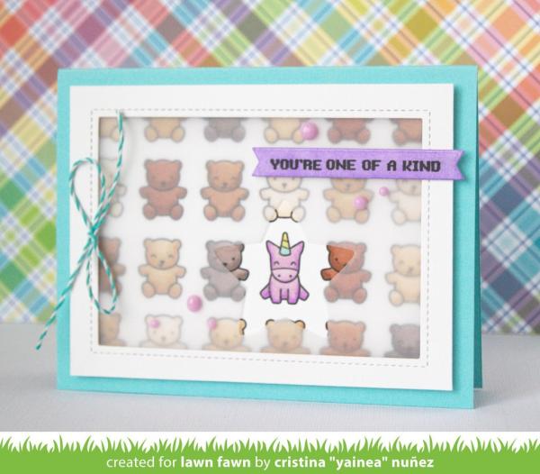 Lawn Fawn Craft Die - Outside In Stitched Rectangle Stackables