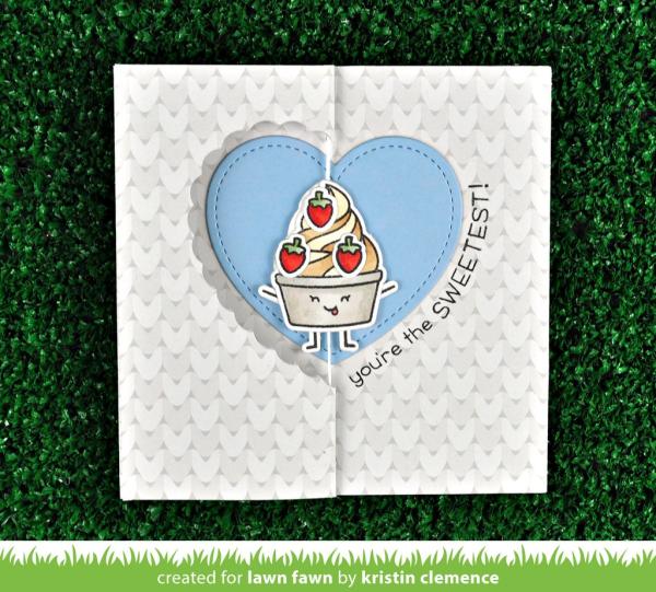 Lawn Fawn Craft Die - Outside In Stitched Heart Stackables